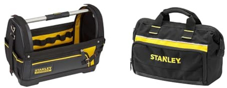 Stanley FatMax Werkzeugtrage & Werkzeugtasche 1-93-330 (12, 30x25x13cm, robuste, kompakte Tasche für Werkzeuge, Trage aus 600x600 Denier Nylon, strapazierfähige Konstruktion)
