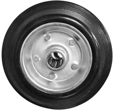 SOLUSTRE Rueda Giratoria De Goma Sólida De 4 Pulgadas Rueda De Repuesto Industrial Negra Silenciosa Alta Resistencia Para Muebles y Carritos Entornos Laborales y Comerciales