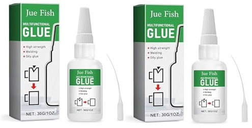 Jue Fish Glue, Jue-Fish - Pegamento aceitoso universal de alta resistencia, unión instantánea, fuerte adherencia, reparaciones duran mucho tiempo para metal, plástico, madera, cerámica, cuero
