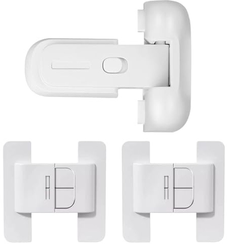 Serrure De Réfrigérateur 1 Pièce, Ferme-Porte De Réfrigérateur 2 Pièces, Serrure De Réfrigérateur Pour Enfants, Remplacement Du Joint De Réfrigérateur, Clip De Porte De Sécurité Anti-Pincement