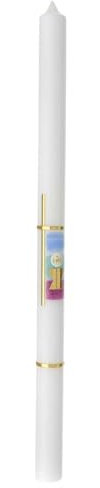 Holyart Cierge Croix dorée Calice Communion Confirmation 500x30 mm