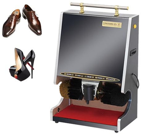 Cireuse à chaussures électrique, machine à cirer les chaussures automatique pour la maison, cireuse à chaussures électrique en acier inoxydable pour chaussures, bottes, sacs, canapé,Black