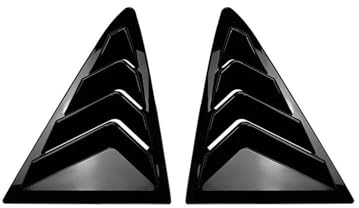 DZSDKHLFJ Alerón para Ford para Fiesta MK8 2018-2024 Alerón Rejilla Trasera Coche Cubierta Obturador Lateral Pegatina Ventilación Aire Spoiler(Negro Brillante)