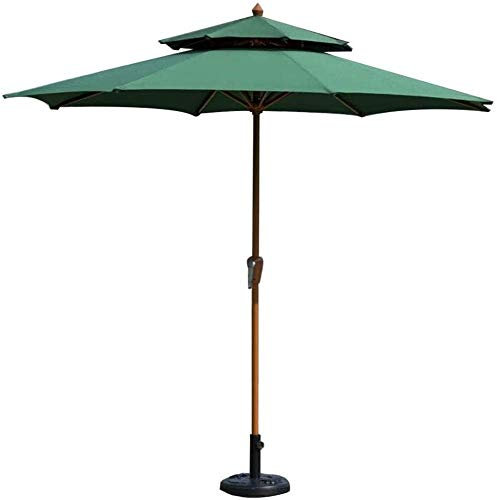 CCKUYT Ombrelloni Ombrelloni 9 Piedi Patio Giardino Ombrellone - Ombrellone da Esterno Bar Negozio Matrimonio Festa Spiaggia Protezione Solare, Non Include Base ombrellone (Verde Scuro