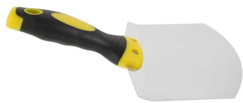 SHINEOFI Acciaio Inox Spatola Curva Compatta e Resistente All’usura, per Stucco e Intonaco, per Angoli e Spazi Stretti