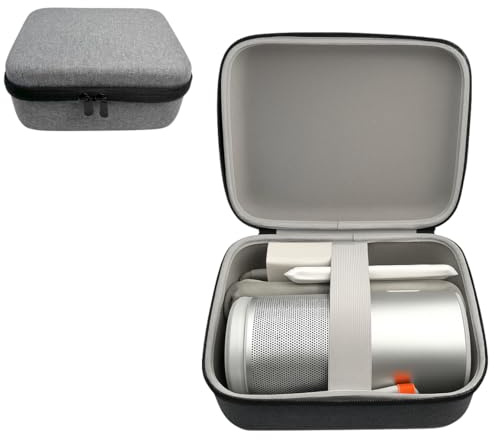 DailyTrends Étui pour projecteur XGIMI MoGo 4 2025/Play 6 360° All-Round - Sac de voyage et de rangement en EVA rigide portable pour projecteur, télécommande, chargeur et accessoires (gris)