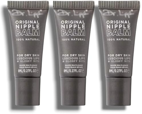 Original Nipple Balm 8mL Each, 10-in-1 Multi-Purpose Moisturizer for Dry Skin,Lips,Hair,Cuticles & More,100% Natural Lanolin Nipple Cream & Lip Balm,Fragrance & Cruelty Free - Travel Size