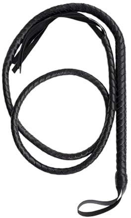 Fouet long tressé de 1,8 m - Style Indiana Jones - Costume pour adulte - Pour spectacles équestres, entraînement de cheval et fête - Cosplay