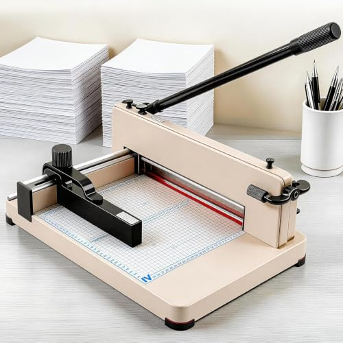 12in Guillotine Paper Cutter, A4 Heavy Duty Paper Cutter with Metal Base