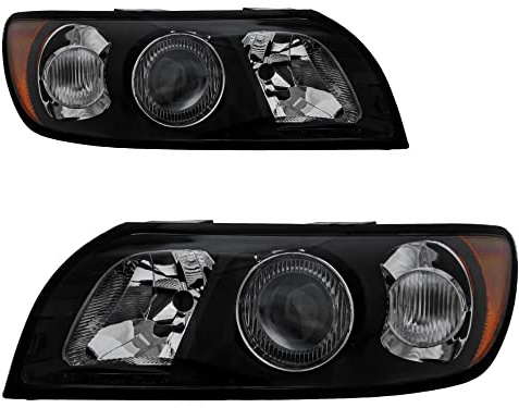 Halogen Scheinwerfersatz Scheinwerfer Satz Hauptscheinwerfer Set links rechts H7/HB3 schwarz passend für V50 MW 545 S40 II 544