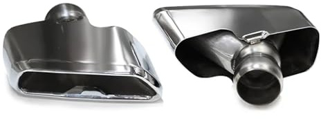 Auto Auspuffrohr Für G30 G31 525i 530i 540i 2018-2023 Auspuffanlage Edelstahl Auto Schalldämpfer Spitze Schwanz Depipe Endrohr Auspuff(Silber)