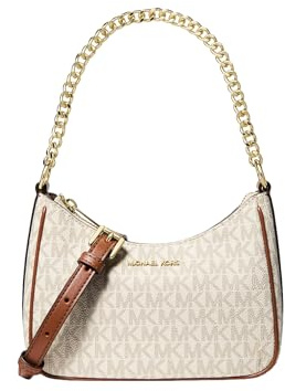 Michael Kors Jet Set Signature Logo Umwandelbare Umhängetasche Vanilla