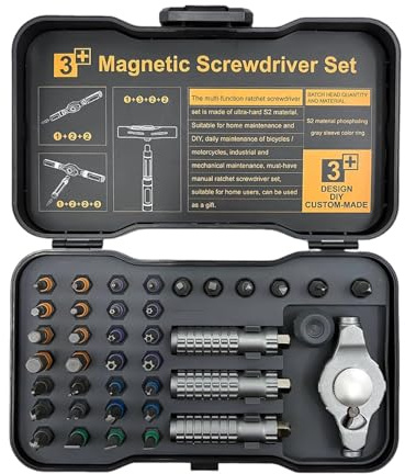 Set di cacciaviti a cricchetto, set di cacciaviti di precisione, manico a T rimovibile, strumento professionale magnetico 39 in 1, strumenti per la riparazione di elettronica, computer, telefoni