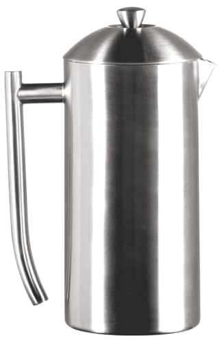 Frieling Double-Walled Stainless Steel French Press Coffee Maker - Brushed 36 oz (1 Liter) Insulated Coffee Press