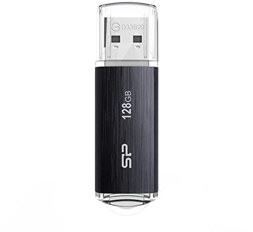 Silicon Power Blaze B02 unidad flash USB 128 GB USB tipo A 3.0 (3.1 Gen 1) Negro - Memoria USB (128 GB, USB tipo A, 3.0 (3.1 Gen 1), Tapa, 8 g, Negro)