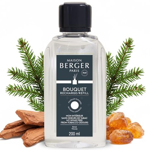 MAISON BERGER Nachfüllung Duftbouquet Mein Zuhause ohne Tabakgerüche 200 ml | Nachfüllung Mein Zuhause ohne Tabakgerüche 200 ml für Duftbouquet, kontinuierliche Diffusion ca. 4 Wochen
