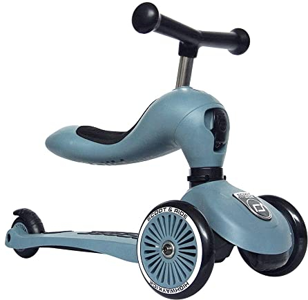 Scoot & Ride 3418 Highwaykick 1 - Steel - Scooter mit sitz, Stahl