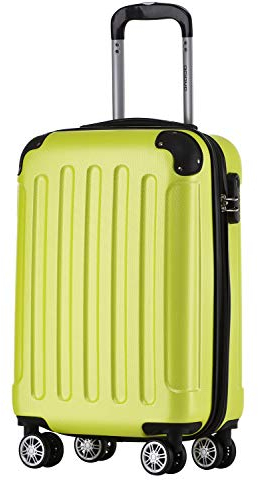 BEIBYE Zwillingsrollen Hardcase Reisekoffer Koffer Trolleys Hartschale in XL-L-M in 14 Farben (Grün, Handgepäck (55cm))