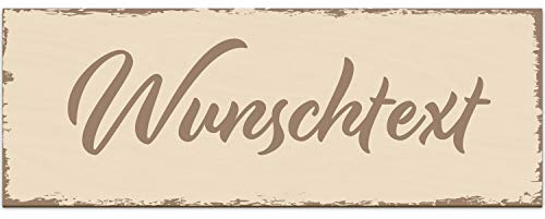 Vintage Schild aus Echtholz - personalisierbares Geschenk - Zimmer Deko - Toliettentürschild - personalisierbar zum Hinstellen/Aufhängen - Personalisierte Bad Deko - persönliches Geschenk