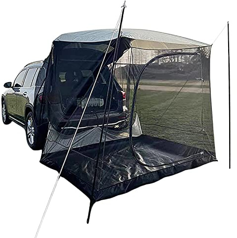 Yajimsa Campaña Portátil A Prueba Agua del Toldo del Coche, Carpa Maletero para Coche, Refugio del Sol del Toldo del Coche para Acampar Al Aire Libre,SUV