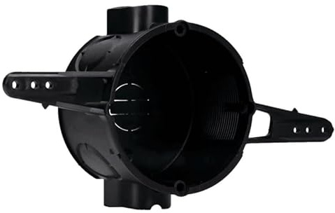 100 Stück Unterputz Gerätedose flach Ø60x41mm M20 Nagellaschen Montagehilfe Kunststoff PS Schwarz Voxura