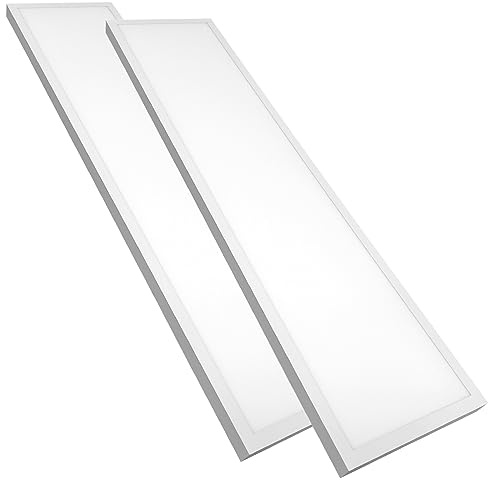 LED ATOMANT 2x Kit Aufbaurahmen + LED Panel 120x30cm 48W CCT | Mit CCT-Farbtemperaturwahlschalter, 5000 Lumen, Treiber inklusive