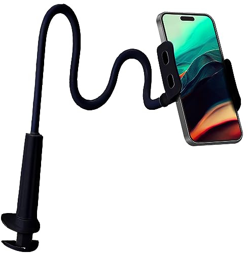 Retoo Handy Halter für Bett Handy Ständer Flexible Verstellbare, Tisch Handy Halterung Multi-Winkel, Universal Faltbar Handyhalterung, Schwanenhals Lang Arm, Einstellbar Schreibtisch Handyhalter