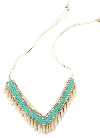 BOHO Halskette mit Muscheln und Perlen | Muschelkette im Boho RIO Style, Jeden rozmiar, Kauri, Kein Edelstein