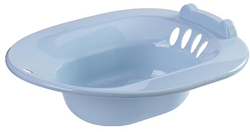 Healvian Sitzbad Toilette Sitzbadewanne Glattem Material mit Überlaufschutz für Wochenbettpflege Hämorrhoidenlinderung und Schwangere Bequemes Sitzbad für Erwachsene zur Sanften und