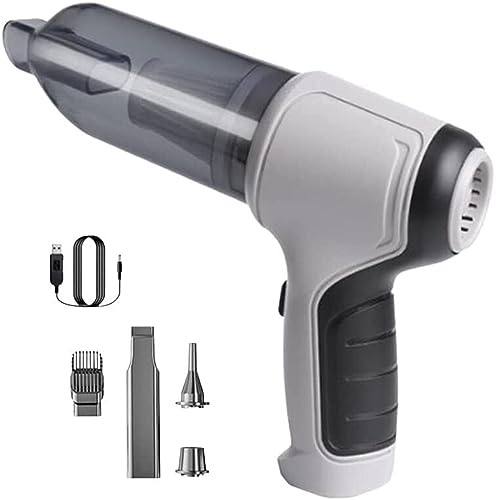 GaNkas 2023 Nouvel aspirateur de Voiture amélioré, aspirateur de Voiture Portable 3 en 1 9000 Pa Puissant aspirateur, Mini plumeau Portable for Voiture, Bureau et Maison (Color : Black)