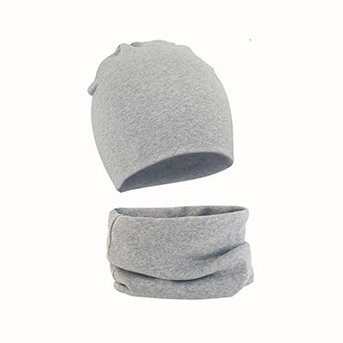 MAKFORT Loop Kinder Mit Beanie Mütze Kinder Baumwoll Schals Baby Schals Winter Loop Schal Junge Und Mädchen