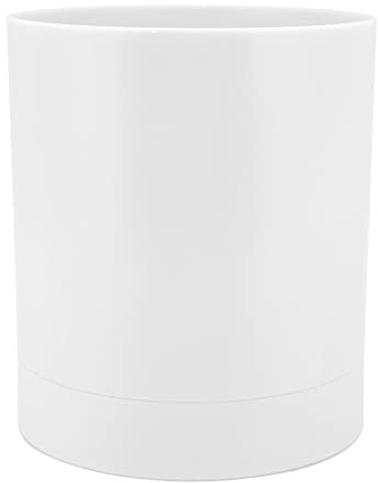 lyrlody Porta Utensilios de Cocina de PP, Rotación de 360 Grados, Fondo Antideslizante, Blanco