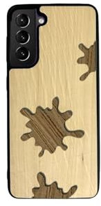 EnoWood Custodia protettiva per smartphone Samsung Galaxy S legno massello lavorata artigianalmente - Tache - Galaxy S Enowood21 - Fascino
