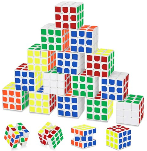Mini Cube 20 Pack Magic Cube, Puzzle Party Favors for Kids Party Puzzle Game Toys Classroom Rewards & School Prize for Students, Stress Relief Toys Goody Bag Filler Birthday Easter Gift