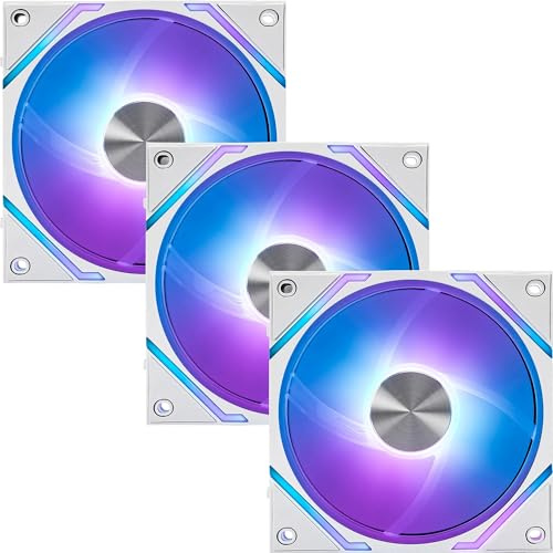 MSI MPG EZ120 ARGB WHITE Lüfter - 120 mm ARGB-Lüfter, fluiddynamisches Lager mit zusätzlicher Mutterbefestigung, Mystic Light & Cooling Wizard Unterstützung mit MSI Mainboards