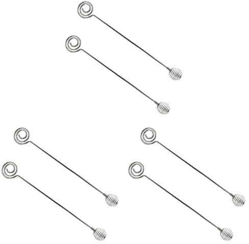 Alipis 6 Pz Agitatore in Acciaio Inossidabile Bastoncino di Latte Bastoncino di Succo Bastoncino di caffè Bastoncini di Agitazione Agitatore per Cocktail