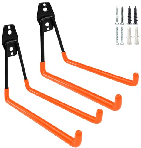 PYBTOOL Robuste Garagenhaken, 7,5 Zoll Wandmontage, Aufbewahrungshaken für Gartengeräte, Schlauch, Leiter