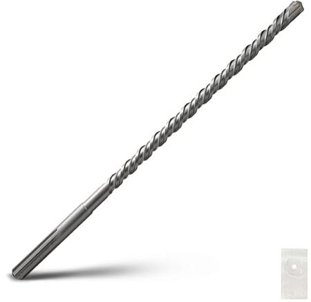 SDS Max Bohrhammerbohrer, 18 x 460 mm, Hartmetallspitze, Steinbohrer, Betonbohrer für Mauerwerk, Ziegel, Stein, Beton, Länge: 460 mm / 18 in, 18 mm Durchmesser, 1,7 x 33 x 45,7 cm