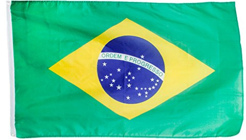 Grand drapeau national du Brésil 150 x 90 cm