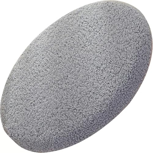 30/35/40/45/50cm Plüsch-Stuhlkissen aus Lammwollimitat mit Reißverschluss, Winter Warm zu Halten rutschfeste Abnehmbar Waschbar Sitzkissen Rund, Stuhlauflage for Haus & Garten(L,1pc:50cm/19.7in)
