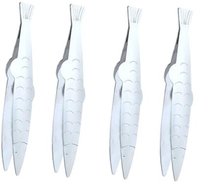 Cabilock 2 Juegos Clip De Espina De Pescado Kitchen Gadgets Panelas Cozinha Escalador Cacerola Pinzas Manuales Suministros De Cocina Pinza De Cocina Acero Inoxidable Silver 2 Piezas * 2