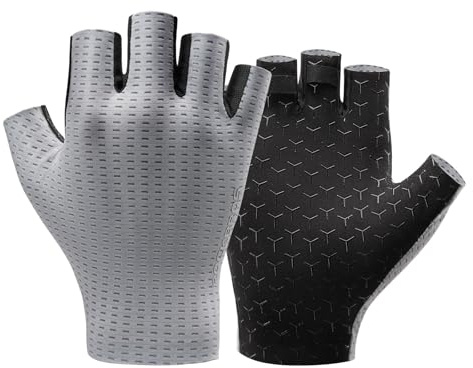 ROCKBROS Fahrradhandschuhe Sommer, Fahrrad Handschuhe Fingerlos Herren und Damen, MTB Handschuhe rutschfest und Atmungsaktiv, Sporthandschuhe für Rennrad, Gym, Fitness, Joggen