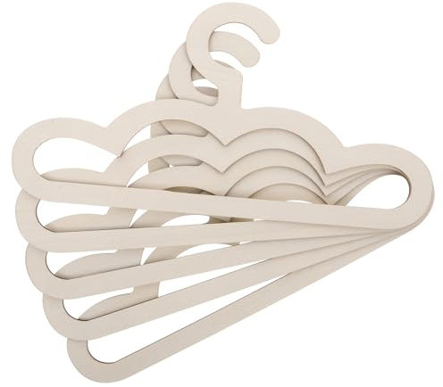 FONDOTIN 5stücke Holz Kleiderbügel Für Junge Mädchen rutschfeste Kleiderbügel Für Neugeborene Geeignet Für Kleiderschrank Vielseitig Einsetzbar Für Kleider Jacken Und Hosen