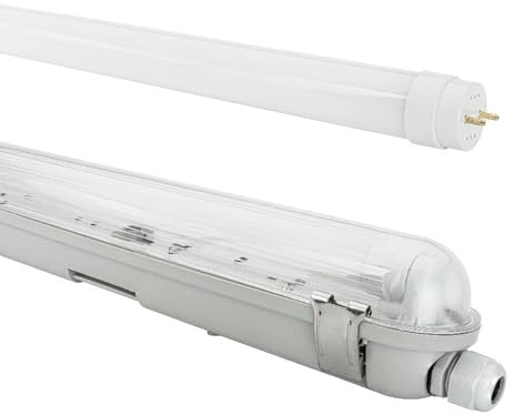 NCC-Licht LED Feuchtraumleuchte Wannenleuchte 150cm IP65 22W T8 2200 Lumen 4000K Neutralweiß durchgangsverdrahtet, Deckenlampe für Keller Werkstatt Garage