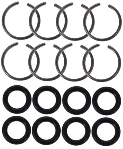 Angoily 8 Satz Sicherungsring mit O-ring aus Eisen und Gummi für Elektrischen Schlagschrauberring 12,5mm Vierkant Antriebsbuchse Langlebiger Haltering für Luftschrauber