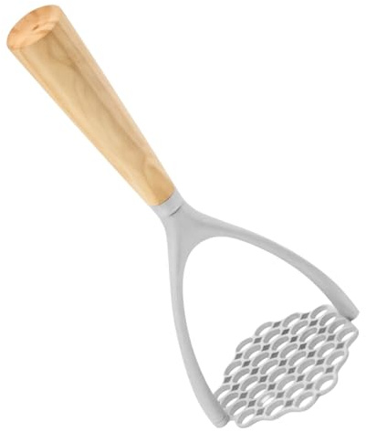 Kronabelle Schiacciapatate ergonomico con testa in acciaio inox, manico in alluminio, design facile da pulire