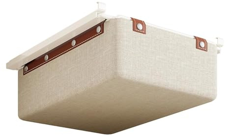 Panier de tiroir coulissant à suspendre sous une étagère - Boîte de rangement pour sous-vêtements - Tiroir pour organisation de placard de maison - 37 x 22 x 9 cm