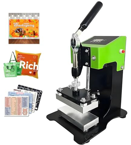 EpyGnom 1-Ton Manual Rosin Press 600W with 6x12cm Heated Platens Heat Press Machine for High-Pressure Home Oil Extraction from Flowers Herbs and Plants for Concentrates
