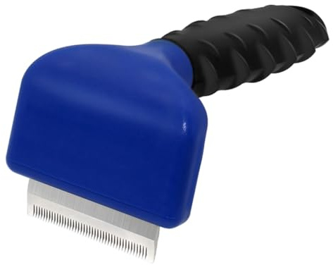 TOGEVAL Cepillo Quitapelos para Mascotas de Metal y Tpr Antideslizante, Peine para Perros y Gatos de Pelo Corto, Adecuado para Peluquería Canina y Desenredar el Cabello