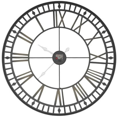 GAOUSD Orologio da parete rotondo, 80 cm, silenzioso e senza ticchettio, con puntatore, pendoli da parete, per soggiorno, camera da letto, soggiorno, cucina, sala da pranzo